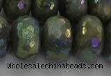 CLB763 15.5 inches 12*20mm faceted rondelle AB-color labradorite beads