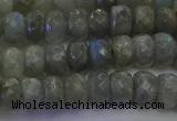 CLB773 15.5 inches 5*8mm faceted rondelle labradorite beads