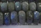 CLB776 15.5 inches 8*14mm faceted rondelle labradorite beads