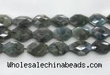 CLB798 20*28mm - 22*32mm faceted octagonal labradorite beads