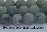 CLB874 15.5 inches 10mm round matte labradorite gemstone beads