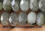 CLB886 15.5 inches 5*8mm faceted rondelle AB-color labradorite beads