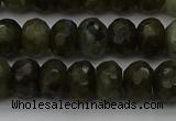 CLB958 15.5 inches 8*12mm faceted rondelle labradorite beads