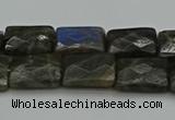 CLB960 15.5 inches 10*14mm faceted rectangle labradorite beads