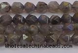 CLB971 15.5 inches 6mm faceted nuggets labradorite gemstone beads