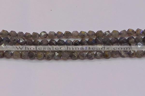 CLB974 15.5 inches 12mm faceted nuggets labradorite gemstone beads