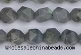 CLB981 15.5 inches 6mm faceted nuggets labradorite beads wholesale