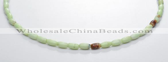 CLE06 4*8mm rice lemon turquoise gemstone beads Wholesale