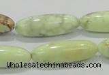 CLE36 15.5 inches 10*30mm rice lemon turquoise beads wholesale