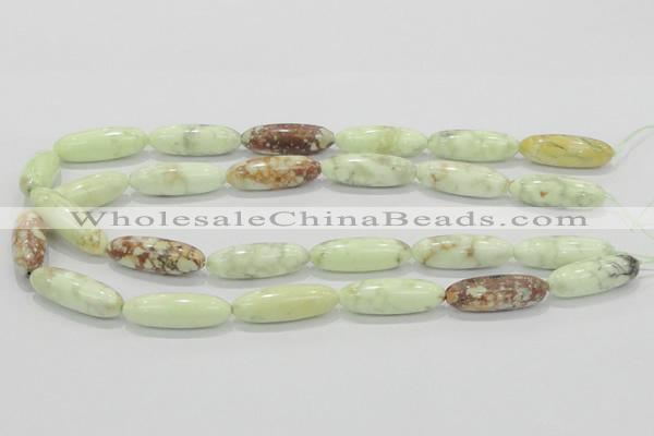 CLE36 15.5 inches 10*30mm rice lemon turquoise beads wholesale