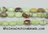 CLE52 15.5 inches 8*10mm oval lemon turquoise beads wholesale