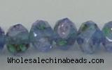 CLG07 12 inches 6*8mm faceted rondelle handmade lampwork beads