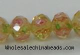 CLG26 15 inches 8*10mm faceted rondelle handmade lampwork beads