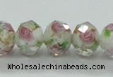 CLG33 15 inches 8*10mm faceted rondelle handmade lampwork beads