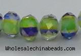 CLG38 14 inches 8*10mm faceted rondelle handmade lampwork beads