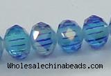 CLG41 14 inches 8*10mm faceted rondelle handmade lampwork beads