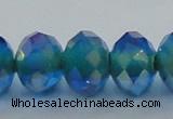 CLG45 13 inches 9*12mm faceted rondelle handmade lampwork beads