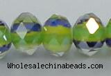 CLG50 13 inches 9*12mm faceted rondelle handmade lampwork beads