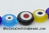 CLG507 16 inches 10mm flat round lampwork glass beads wholesale