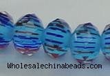 CLG51 13 inches 9*12mm faceted rondelle handmade lampwork beads