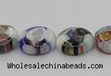 CLG515 16 inches 10mm flat round lampwork glass beads wholesale