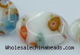 CLG526 16 inches 13*18mm oval lampwork glass beads wholesale