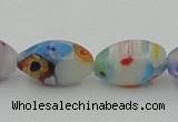 CLG537 16 inches 8*12mm rice lampwork glass beads wholesale