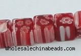 CLG564 16 inches 8*8mm cube lampwork glass beads wholesale