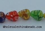 CLG572 16 inches 8*11mm teardrop lampwork glass beads wholesale