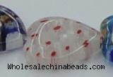 CLG584 16 inches 22*22mm heart lampwork glass beads wholesale