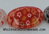 CLG591 16 inches 18*25mm oval lampwork glass beads wholesale