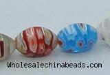 CLG609 5PCS 16 inches 8*12mm rice lampwork glass beads wholesale