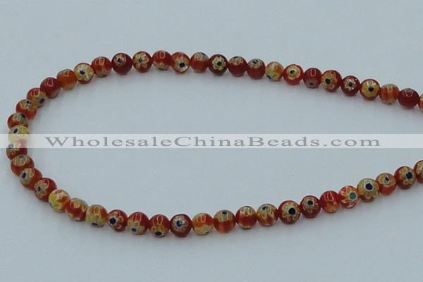 CLG626 10PCS 16 inches 6mm round lampwork glass beads wholesale