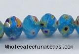 CLG65 15 inches 8*10mm faceted rondelle handmade lampwork beads