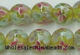 CLG756 15.5 inches 10mm round lampwork glass beads wholesale