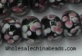 CLG766 14.5 inches 8*12mm rondelle lampwork glass beads wholesale