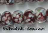 CLG767 14.5 inches 8*12mm rondelle lampwork glass beads wholesale