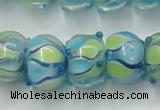 CLG779 14 inches 8*12mm rondelle lampwork glass beads wholesale