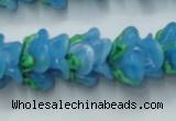 CLG794 15.5 inches 11*13mm rose lampwork glass beads wholesale