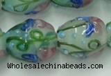 CLG826 15.5 inches 14*18mm pear lampwork glass beads wholesale