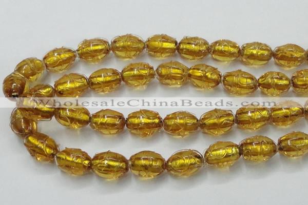 CLG882 2PCS 16 inches 12*18mm oval lampwork glass beads wholesale