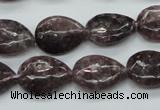 CLI20 15.5 inches 13*18mm flat teardrop lilac jasper beads wholesale