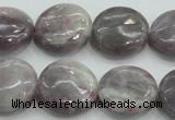 CLI56 15.5 inches 20mm flat round natural lilac jasper beads wholesale