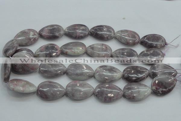 CLI61 15.5 inches 22*30mm teardrop natural lilac jasper beads wholesale