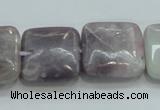 CLI62 15.5 inches 20*20mm square natural lilac jasper beads wholesale