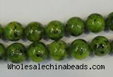 CLJ230 15.5 inches 10mm round dyed sesame jasper beads wholesale