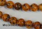 CLJ231 15.5 inches 10mm round dyed sesame jasper beads wholesale