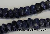 CLJ249 15.5 inches 6*11mm faceted nuggets dyed sesame jasper beads