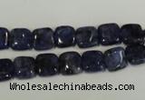 CLJ255 15.5 inches 8*8mm square dyed sesame jasper beads wholesale