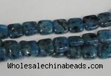 CLJ256 15.5 inches 8*8mm square dyed sesame jasper beads wholesale